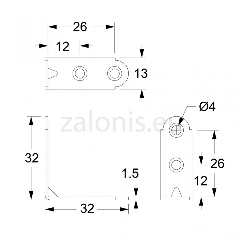 ΓΩΝΙΑ 32x32x13 / ΓΑΛΒΑΝΙΖΕ ΜΕΤΑΛΛΙΚΕΣ ΓΩΝΙΕΣ ΕΠΙΠΛΩΝ
